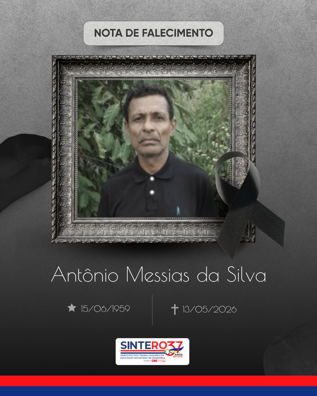 Nota de Pesar - Antônio Messias da Silva