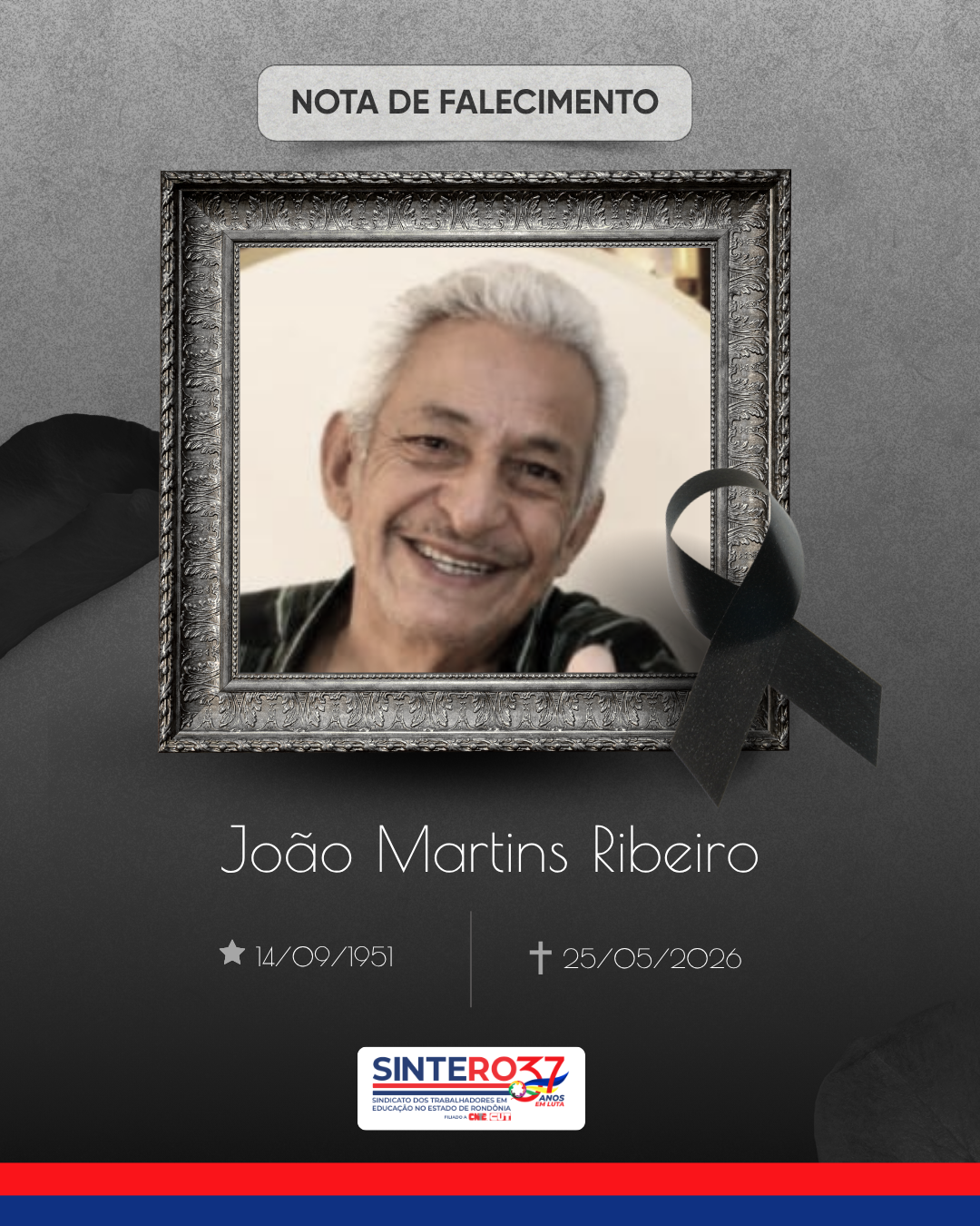 Nota de Pesar - João Martins Ribeiro